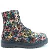 HEAVENLY FEET WOMENS ZIP LACE ANKLE BOOT - AUTUMN GOLD VELOUR